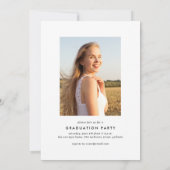 Invitation Gold Calligraphy Script Graduation Photo Invitatia (Dos)