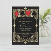 Invitation Gold Casino Royale Great Gatsby Bachelor Party (Debout devant)