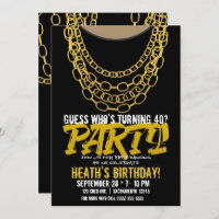 Gold Chains Black Hip hop Danse fête d'anniversair