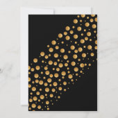 Invitation Gold Champagne Bubbles (Dos)