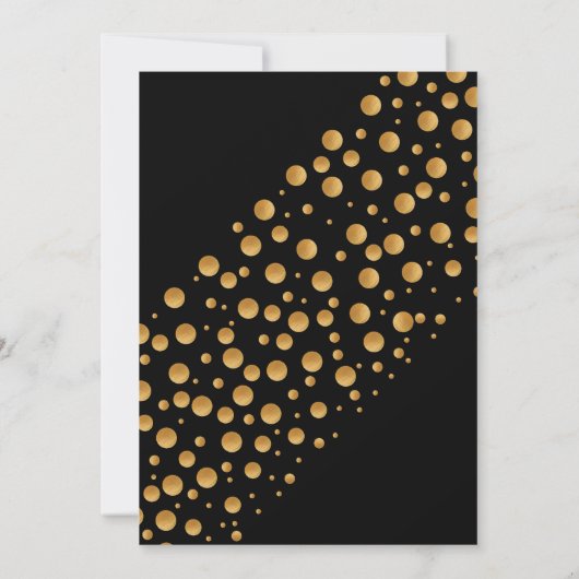 Invitation Gold Champagne Bubbles (Dos)