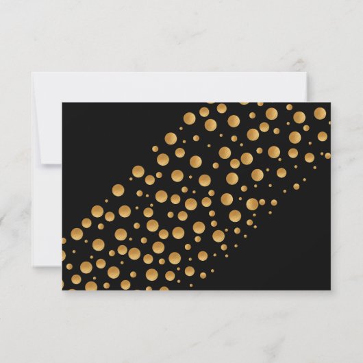 Invitation Gold Champagne Bubbles Engagement Party RSVP (Dos)