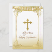 Invitation Gold Charro Mexicain Twin Baptême et troisième ann (Dos)