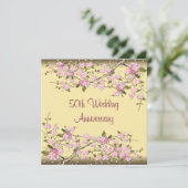 Invitation Gold Cherry Blossom 50e anniversaire (Debout devant)