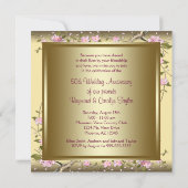 Invitation Gold Cherry Blossom 50e anniversaire (Dos)