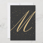 Invitation Gold chic moderne offert sur Black Sweet 16 (Dos)