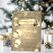 Invitation Gold, Christmas Balls Company Christmas Party
