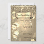 Invitation Gold, Christmas Balls Company Christmas Party (Devant)