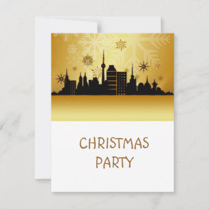 Invitation Gold Christmas Party