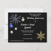 Invitation Gold Christmas Surprise 50e anniversaire de Mariag (Dos)