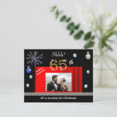 Invitation Gold Christmas Surprise 65th Wedding Anniversary  (Debout devant)