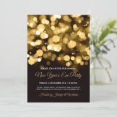 Invitation Gold City éclaire la fête du réveillon du Nouvel A (Debout devant)