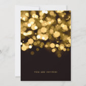 Invitation Gold City éclaire la fête du réveillon du Nouvel A (Dos)
