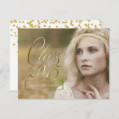 Invitation Gold Class of 2015 Graduation (Devant / Derrière)