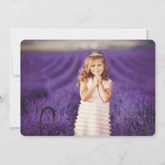 Invitation Gold Classic Script Rosaire Confirmation Religieus (Dos)