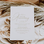 Invitation Gold Classy Chic 50e anniversaire de Mariage<br><div class="desc">Cette invitation au 50ème anniversaire mariage,  classe or,  est parfaite pour un événement rustique. Le design sobre et élégant présente une typographie de script classique et sophistiquée en or. Changez le numéro pour célébrer n'importe quel jalon anniversaire.</div>