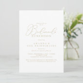 Invitation Gold Classy Chic Bridesmaids Luncheon Douche (Debout devant)