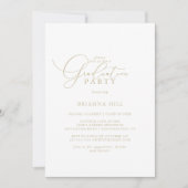 Invitation Gold Classy Chic Minimalist Graduation Party (Devant)