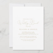 Invitation Gold Classy Chic Minimalist Mariage Brunch (Devant)