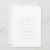 Invitation Gold Classy Chic Minimalist Sip and See (Devant)