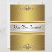 Invitation Gold Color Anniversaire (Devant)