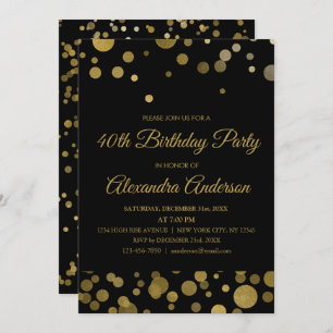 Invitation Gold Confeti