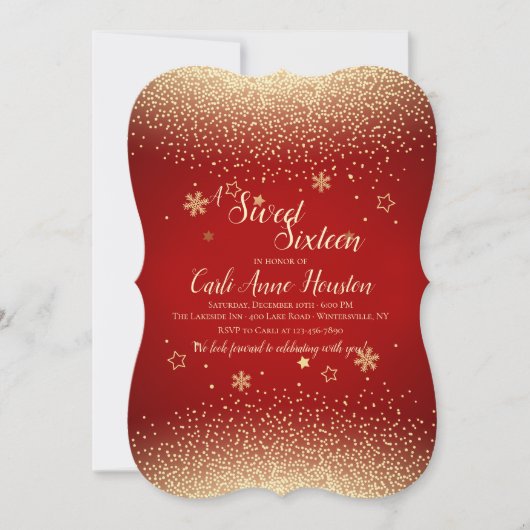 Invitation Gold Confetti (Devant)
