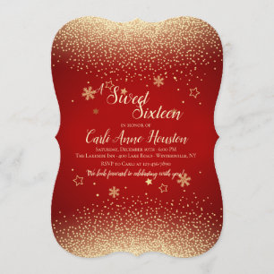 Invitation Gold Confetti