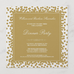 Invitation Gold Confetti