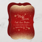 Invitation Gold Confetti (Devant / Derrière)