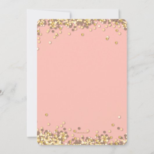 Invitation Gold Confetti (Dos)