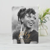 Invitation Gold Confetti 40e quarantième anniversaire Photo (Debout devant)