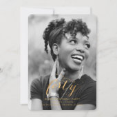 Invitation Gold Confetti 40e quarantième anniversaire Photo (Devant)