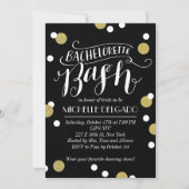 Invitation Gold Confetti Bash | Bachelorette (Devant)
