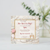 Invitation Gold Confetti Champagne Glam (Debout devant)