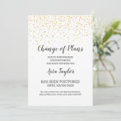 Invitation Gold Confetti Changement de plans Douche Faire-par (Debout devant)