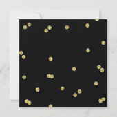 Invitation Gold Confetti Christmas Party (Couleur personnalis (Dos)