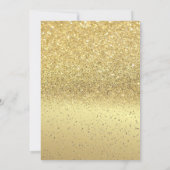 Invitation Gold Confetti Diamond Parties scintillant Annivers (Dos)