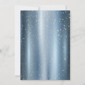 Invitation Gold Confetti Dots,Tiara Blue Metallic Quinceañera (Dos)
