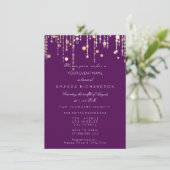Invitation Gold Confetti Drivers Birthday Bridal Pink Marsala (Debout devant)