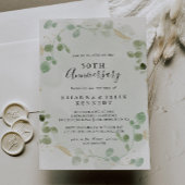 Invitation Gold Confetti Eucalyptus 50e anniversaire Mariage