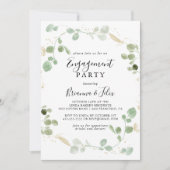 Invitation Gold Confetti Eucalyptus Foliage (Devant)