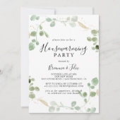 Invitation Gold Confetti Eucalyptus House Party (Devant)