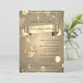 Invitation Gold Confetti, Gingerbread Boire Company Noël (Debout devant)