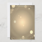 Invitation Gold Confetti, Gingerbread Boire Company Noël (Dos)