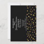Invitation Gold Confetti Graduate Photo Party (Dos)