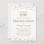 Invitation Gold Confetti Graduation (Dos)