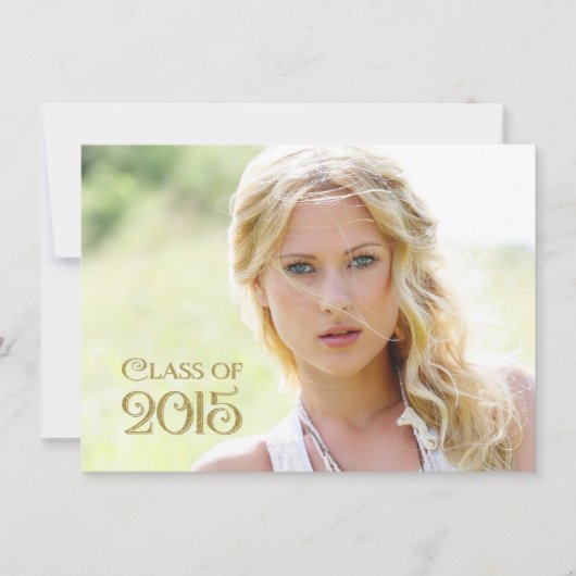 Invitation Gold Confetti Graduation (Devant)