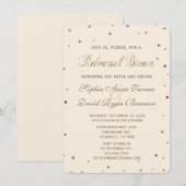 Invitation Gold Confetti Love Dîner de répétition Champagne (Devant / Derrière)
