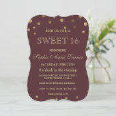 Invitation Gold Confetti Love Mariage Bourgogne Inviter (Debout devant)